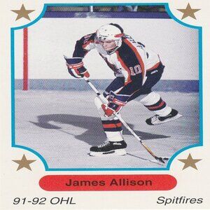 James Allison - 1991 7th Inning Sketch "Tomorrow's Stars Today" Hockey Card